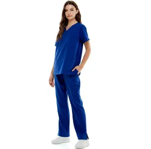La migliore qualità di vendita medici e infermieri Scrub femminile set di uniformi infermieristiche Medical Scrub Hospital