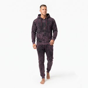 Wholesale Men's Regular Fit Acid Wash Sports Tracksuit Running <b>Jogger</b> <b>Set</b> Comfortable Winter Casual Athletic Outfit - Product Image 5