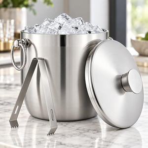 Bol à champagne en acier inoxydable de qualité supérieure avec couvercle et pinces pour bar, hôtel, restaurant, usage domestique - Product Image 2