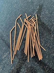 Paille réutilisable en cuivre écologique pour les bienfaits détoxifiants, boissons froides, café glacé, jus, smoothies, gobelets, style de vie moderne - Product Image 3