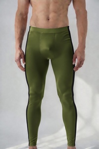 Leggings thermiques isolés pour hommes, parfaits pour l'entraînement en extérieur par temps froid, la course à pied, la randonnée et comme couche de protection. - Product Image 2