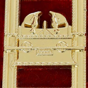 Council Masonic Chain Collar Gold Plated on Velvet Best Quality Regalia Past Master <b>Metal</b> Masonic Chain Collars - Product Image 5