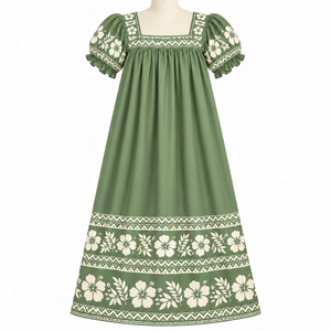 Vestidos Mumu con Estampado Floral y Tribal, Antiarrugas, Transpirables, Hermosos y Cómodos, con Cintura Ajustada - Product Image 3