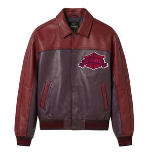 Luxury Custom High Quality Street Wear <b>Men</b> <b>Leather</b> Avirex <b>Jackets</b> / OEM Customized Outdoor Waterproof Avirex <b>Leather</b> <b>Jackets</b> - Product Image 1