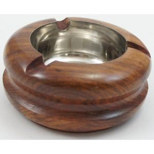 Cendrier en bois rustique avec finition de luxe, accessoire de fumeur écologique - Product Image 4