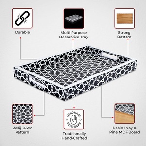 Bone Inlay Decorative Vanity <b>Tray</b> Premium Organizer for Jewelry Cosmetics and <b>Perfumes</b> - Product Image 3