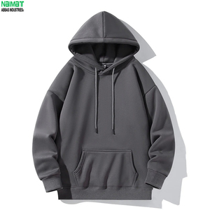 เสื้อฮู้ดดี้โอเวอร์ไซส์ผู้ชาย ผ้าฝ้าย 100% เฟรนช์เทอร์รี่ สีพื้น สวมใส่สบายๆ สำหรับฤดูใบไม้ร่วง - Product Image 1