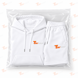 Ensemble sweat à capuche et short blanc pour homme en coton French Terry, tenue décontractée d'été pour l'entraînement, respirant - Product Image 6