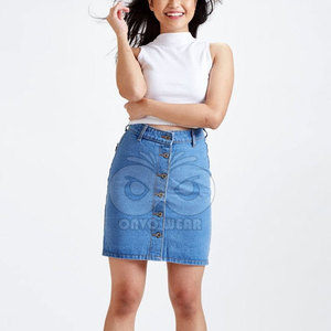 Breathable Made In High Quality Material Women Jeans <b>Skirt</b> Best Selling Women Jeans <b>Skirt</b> For Adult - Product Image 4