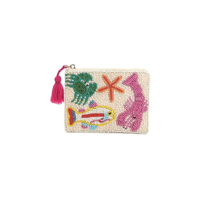 Handmade Customizable Seed Beads Coin <b>Purse</b> for Women Tribal Artwork Embroidery <b>Zip</b> Closure Fashion Promotional - Product Image 6