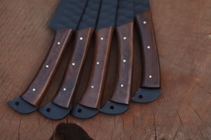 Custom Five-piece Handmade Carbon Steel Straight Edge Kitchen <b>Knife</b> <b>Set</b> Chef Ambidextrous Professional Cooking Durable <b>sharp</b> - Product Image 2