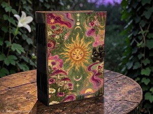 Diario Celestial Personalizado con Sol y Luna, con Candado, Cuaderno de Cuero Hecho a Mano con Acuarelas, Libro de Sombras, Diario de Magia Lunar, Regalos - Product Image 2