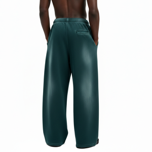 Custom Wide Leg Sweatpants Heavyweight Cotton Fleece Joggers Oversized <b>Lounge</b> Pants Premium Streetwear <b>Men's</b> Relaxed Fit Bottoms - Product Image 4