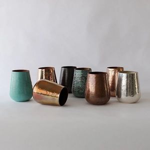Handmade Copper Tabletop <b>Vase</b> Modern Design Turquoise Patina Finish <b>Decorative</b> Metal <b>Vase</b> - Product Image 3