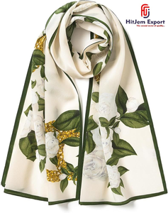 Custom Luxury Printed Winter Long <b>Scarf</b> Polyester Material Formal Style Breathable Durable OEM ODM Private Label - Product Image 5