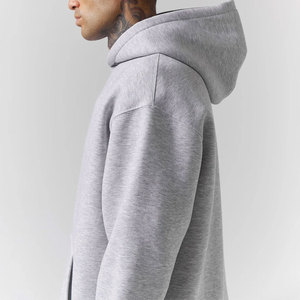 Ensemble de survêtement en coton épais à capuche, style streetwear minimaliste uni - Product Image 3