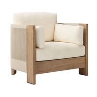 Nouveau modèle d'ensembles de restaurant en bois minimaliste chaise de salle à manger mobilier d'extérieur ensembles de canapés de jardin avec table basse