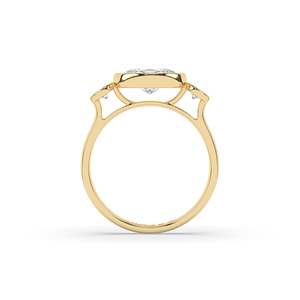 1.40Ct Lab Diamond <b>Ring</b> Oval Brilliant Cut 925 Sterling Silver Unique Style <b>Thin</b> Band Lightweight Promise <b>Ring</b> Sustainable Stone - Product Image 3