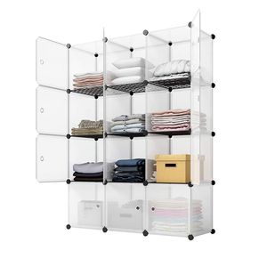 Scaffale a 12 cubi bianco, libreria e mobile contenitore per giocattoli, per armadi e organizzazione domestica, scaffalature di YF - Product Image 3