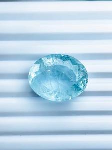 Aigue-marine naturelle taille ovale 29 carats, couleur bleu ciel premium, clarté excellente, qualité supérieure, pierre précieuse de collection certifiée IGI, magnifique - Product Image 5