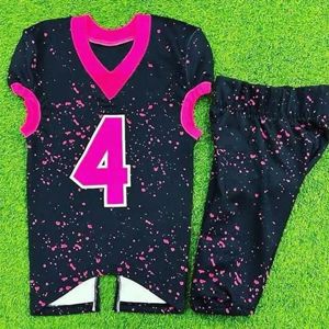 Uniforme de football américain personnalisé, maillot et pantalon de qualité supérieure, fabricant de vêtements d'équipe OEM, 100% polyester, unisexe - Product Image 4