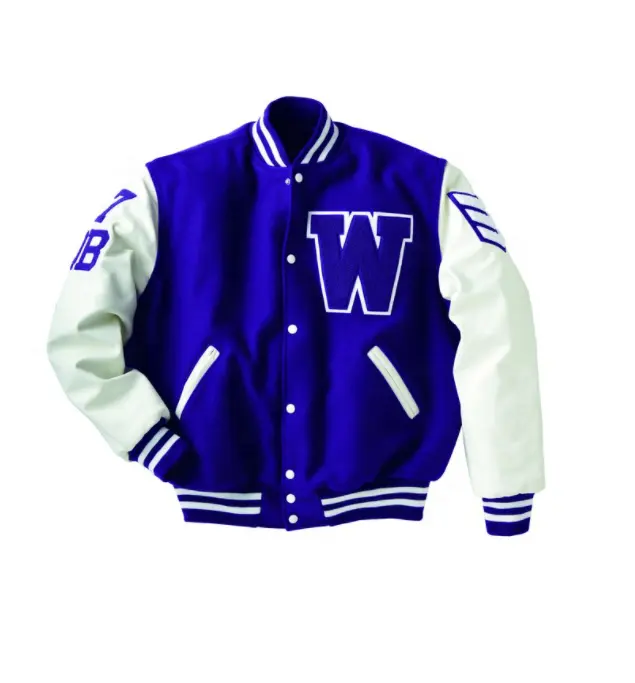 Yeni Varsity College Letterman ceket özelleştirmek logosu nakış vücut kollu lise kolej ceketi