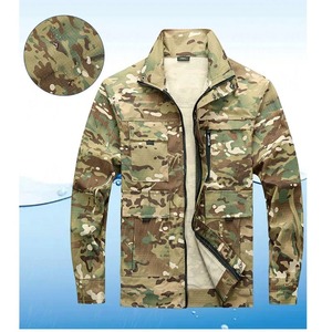 Conjunto de Ropa de Trabajo Informal para Hombre, Camuflaje Tejido, Chaqueta y Pantalones de Algodón, Ropa Táctica Transpirable para Entrenamiento al Aire Libre - Product Image 2