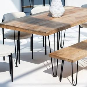 โต๊ะรับประทานอาหารไม้แวนดานา ออเรโอ เอลารา หน้าโต๊ะไม้เนื้อแข็งหนา 7 ซม. ดีไซน์ทันสมัย - Product Image 5