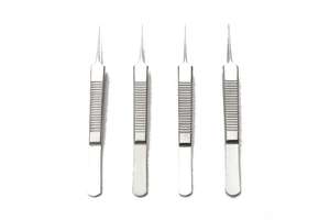 Pinzas de Acero con Dientes Rectos de Alta Calidad, 115 mm, Pinzas Oftálmicas, Juego de Instrumentos Quirúrgicos Oculares, Manual - Product Image 4