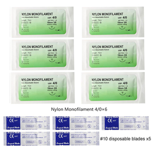 19 Pcs Pre-Cut Wound Pad Logo <b>Tools</b> & Packaging Options Complete Practice Student Suture Kit for Medical Students Training Kits - Product Image 6