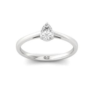 Elegant Luxury Pear Cut Lab Grown Diamond <b>Solitaire</b> <b>Ring</b> 925 Sterling <b>Silver</b> 10K Gold Plated Finish for Women - Product Image 5