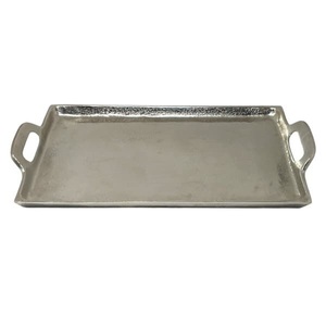 Rustic Cast Aluminium Tray Decorative Handmade Serving Platter Elegant <b>Table</b> Centerpiece Kitchen Dining <b>Display</b> Gift Idea - Product Image 1