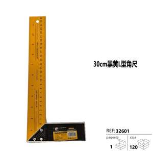 Regla de Esquina en Forma de L Negra y Amarilla de 300 mm - Product Image 3
