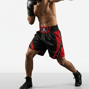 Shorts d'entraînement MMA personnalisés à taille mi-haute, vente en gros, logo personnalisé, respirants, motif large, tendance, pour la boxe - Product Image 4