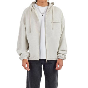 Sudadera con capucha de corte holgado para hombre, de algodón grueso, para boutiques estadounidenses, venta al por mayor, con bordado y etiqueta privada. - Product Image 1