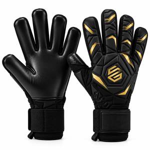 Gants de gardien de but de football professionnels personnalisés, à doigts complets, paume en latex antidérapante, séchage rapide, ajustement confortable, fermeture à bouton, décontractés - Product Image 1