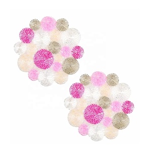 Multicolor Dot Design Glass Bead Coaster Set of 4 <b>Coffee</b> Mug Tea Cup Drink Glass Dining <b>Table</b> Use Coaster Ideal Festive Occasion - Product Image 2