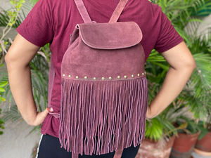 Mochila de cuero de ante para estudiante, elegante, informal, para Universidad - Product Image 2