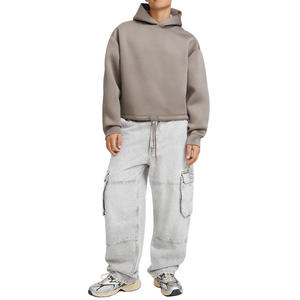 Hoodie de luxe de haute qualité, style Y2K, uni, 100% coton molletonné, pull-over épais pour homme - Product Image 3