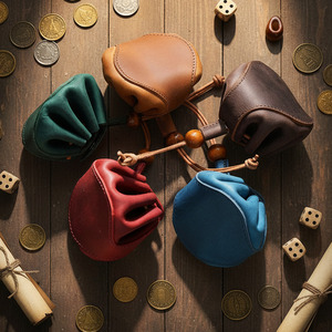 Bolsa plegable de cuero PU para dados, monedero multiusos para dados de entretenimiento, bolsa de almacenamiento de joyas, estuche portátil para dados con cordón - Product Image 2