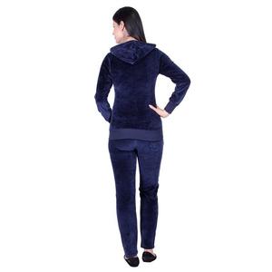 Ensemble de survêtement pour femme automne-hiver, veste courte à fermeture éclair avec poche, pantalon de jogging en velours, ensemble deux pièces en velours - Product Image 3