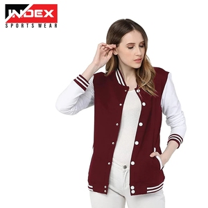 Chaqueta Varsity Personalizada para Mujer, Estilo Letterman, Moda de Invierno, Chaqueta Bomber con Botones para Marcas Mayoristas - Product Image 4