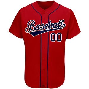 Camiseta Deportiva de Béisbol Estampada OEM, Camisetas de Béisbol Rojas para Hombre, Diseño Estadounidense, Diseño Personalizado, Camiseta de Softbol Unisex Corta y Transpirable - Product Image 3