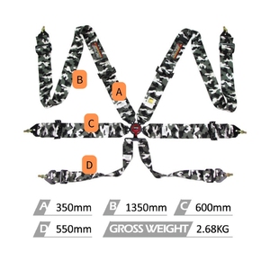TBRACING ECO 6 Point Motorsport Harness FIA Certified 3 Inch Shoulder <b>Straps</b> Snap Hook Safety Pin Custom Colors Custom Logo - Product Image 4