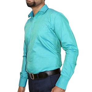 Camisa a la moda para hombre, camisa de Color sólido, diseño informal, logotipo personalizado, precio prémium barato, venta al por mayor, calidad orientada a la exportación, OEM - Product Image 4