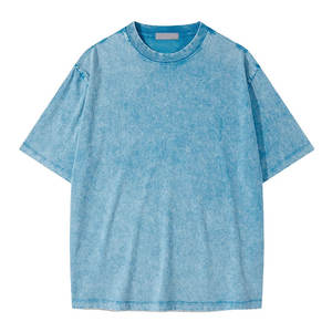 Venta Directa de Fábrica: Camisetas de Algodón 100% para Hombre, Lavado Ácido, Ligeras, Tallas Personalizadas, Corte Holgado - Product Image 1