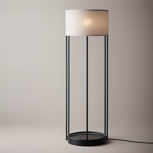 Lampe sur pied Lumina Elegante, lumière moderne sur pied, abat-jour en tissu beige, décoration minimaliste pour la maison, éclairage en gros, lampe sur pied d'intérieur - Product Image 1