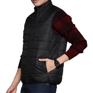 Gilet matelassé léger personnalisé pour homme avec logo, sans manches, chaud, compressible, grande taille, coupe droite, streetwear, OEM - Product Image 1
