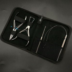 Kit de pinces pour l'application et le retrait d'extensions de cheveux en micro-perles d'acier durables, outils de pose de micro-liens réutilisables - Product Image 4