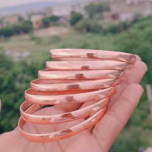 Handmade Copper Bangle Set - Dainty <b>Stacking</b> <b>Bracelets</b> Handmade jewelry - Product Image 2
